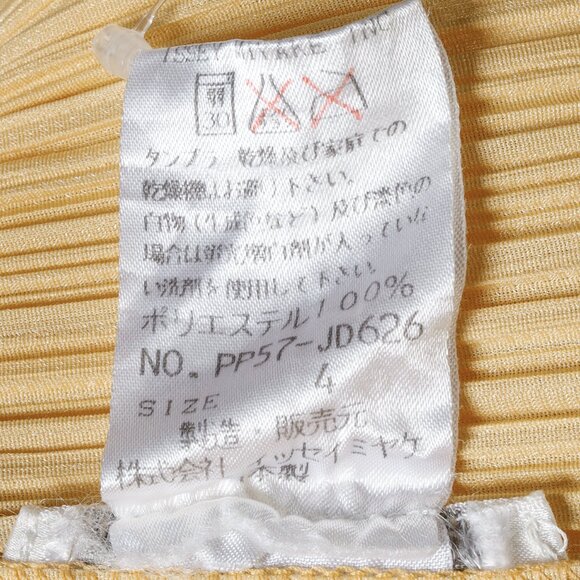 Issey Miyake Pleats Please Yellow Gold Blazer, - Picture 8 of 8